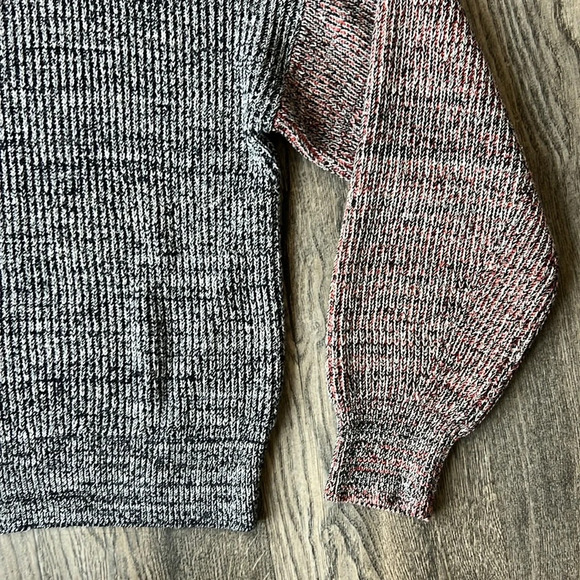 Joie Sweater Red and Black Fernlea Knit Sweater Size Medium Long Sleeve Womens - Picture 11 of 14